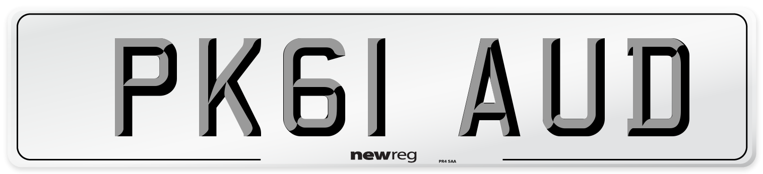 PK61 AUD Number Plate from New Reg